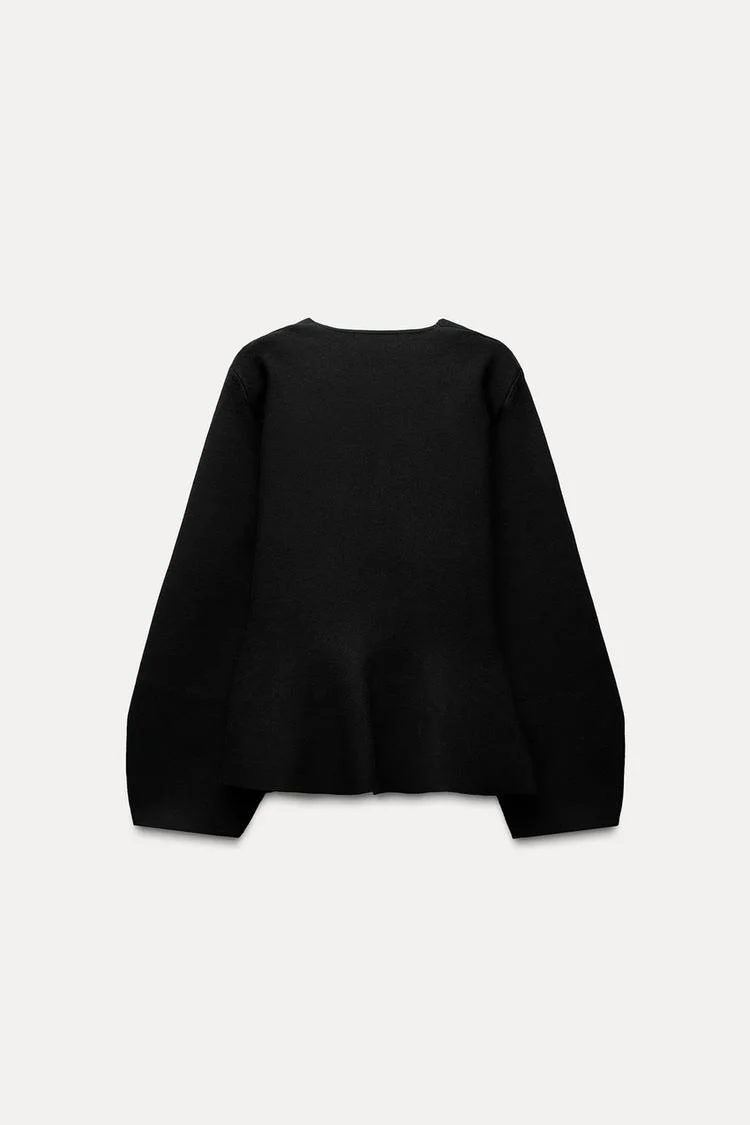 BELTED BLAZER WITH SHOULDER PADS - Image 4