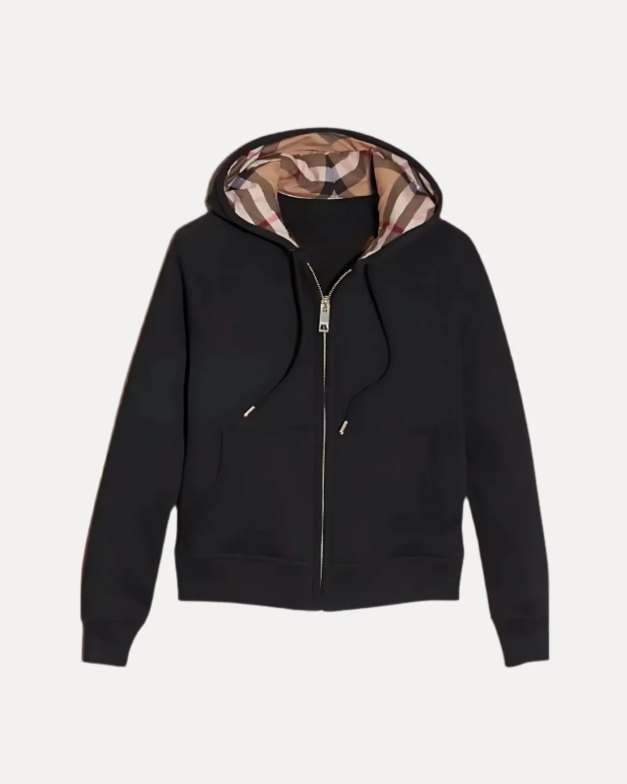 Checked Zip Hoodie - Image 3