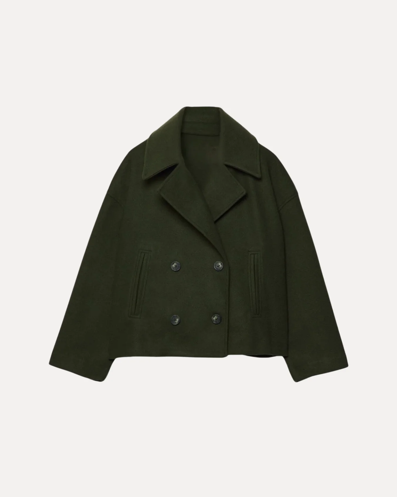 Heritage Cropped Wool Coat - Image 9